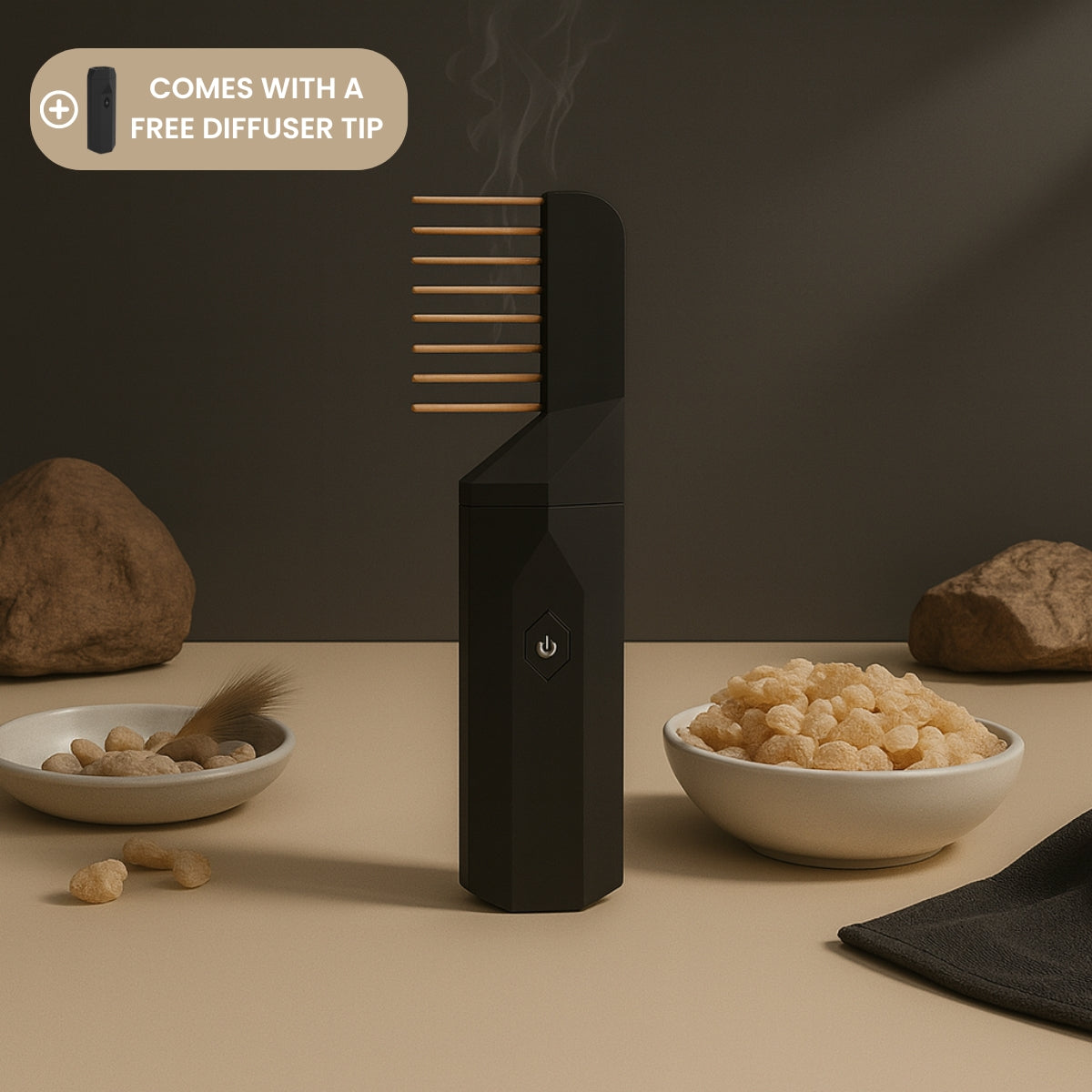 Essenzia Bakhoor Brush + Frankincense Premium Incense 50g